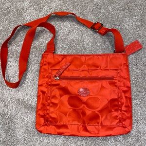 Coach Signature Crossbody Bag in Red